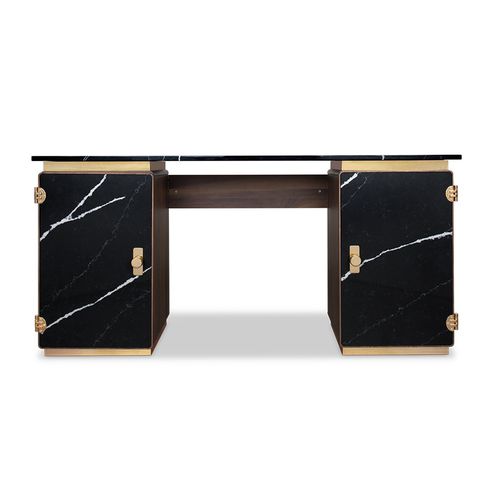 Напольный рабочий стол - LASDUN - Essential Home - современный / из орехового дерева / из мрамора