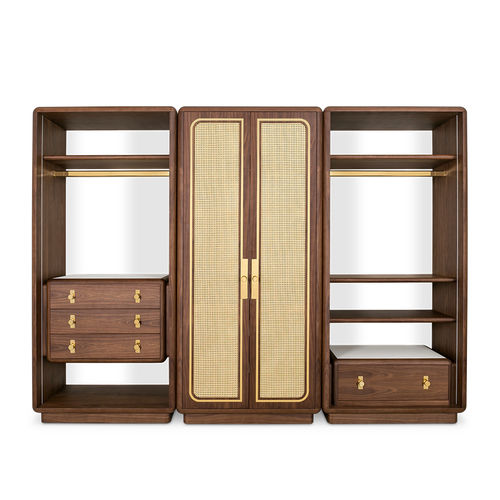 Современная гардеробная - FRANCO - Essential Home - стилизованная / из орехового дерева / с распашной дверцей