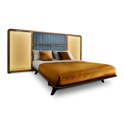 Кровать размер queen size - FRANCO - Essential Home - современная / обитая / с обитым изголовьем