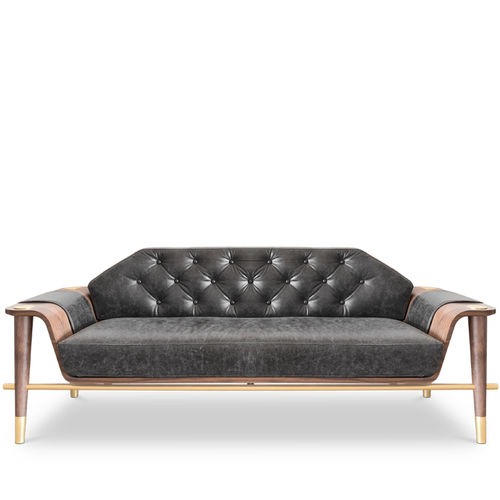 Современный диван - CURTIS - Essential Home - из ткани / из дерева / из кожи