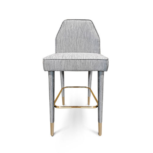 Современный барный стул - DORIS - Essential Home - для интерьера / из бархата / из полированной латуни