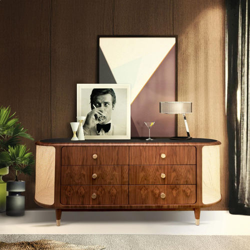 Современный буфет - FRANCO - Essential Home - из орехового дерева / из цельной древесины / из ротанга