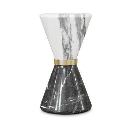 Современный вспомогательный столик - VINICIUS - Essential Home - из полированной латуни / из матированной латуни / из мрамора
