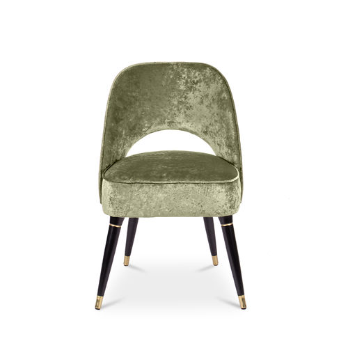 Современный cтул - COLLINS - Essential Home - для интерьера / из бархата / с основанием из шлифованной латуни