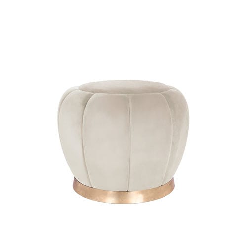 Современный пуф - FLORENCE - Essential Home - из бархата / из полированной латуни / круглый