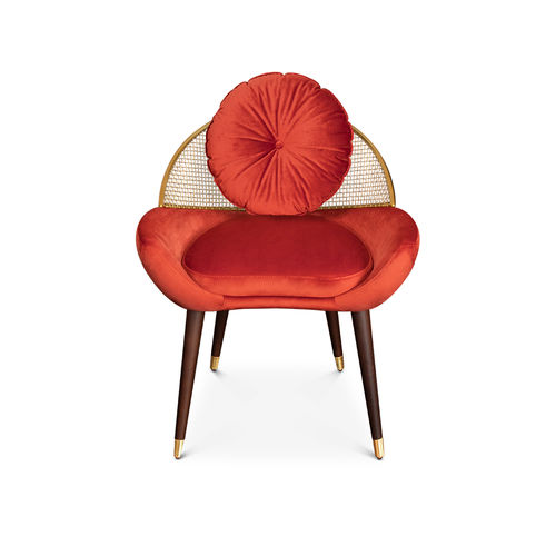 Современный cтул для столовых - GARBO  - Essential Home - для интерьера / из бархата / из дерева