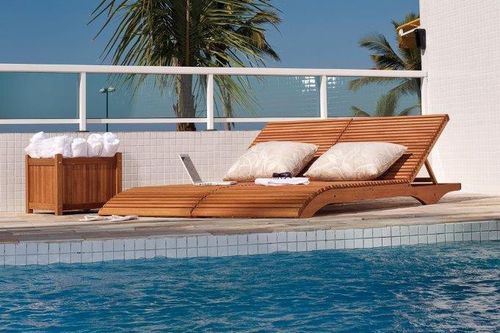 Современный садовый шезлонг - IBIZA - Butzke - из дерева / регулируемая спинка