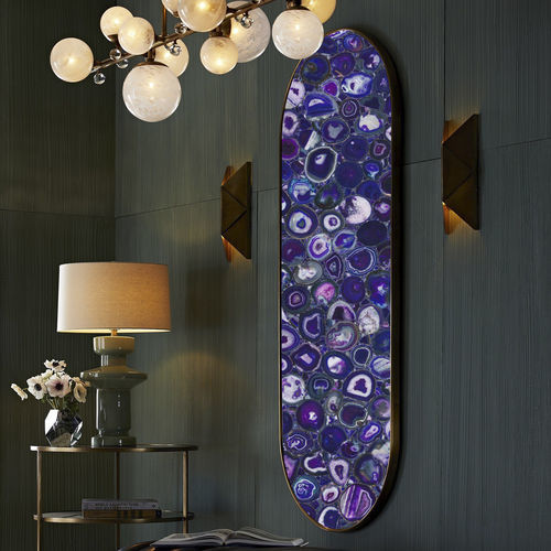 Настенная декоративная панель - Agate Purple 1 - Efesus Stone - для внутренней компоновки / из полудрагоценного камня / для бытового использования