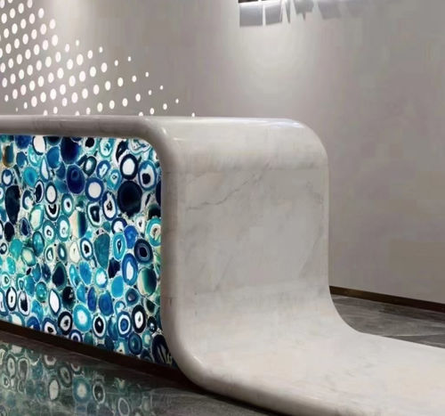 Плита из камня для кухни - Agate Blue 1 - Efesus Stone - для напольной поверхности / для внутренней компоновки / для ванной комнаты