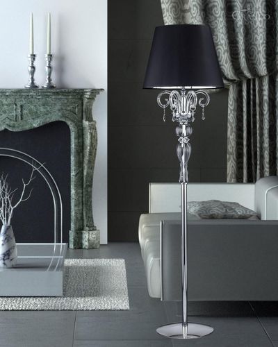 Напольная лампа - VENERE - grandoluce - из хромированного металла / из кристаллов Swarovski® / современная