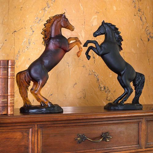 Скульптура из кристалла - APPALOOSA SPIRITED HORSE - Daum - черная / анималистическая / современная