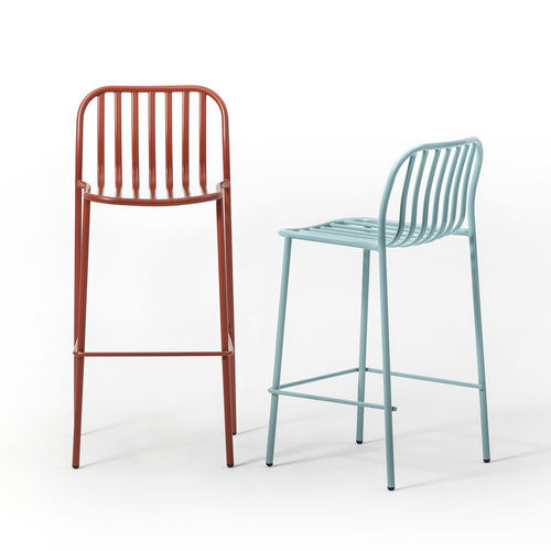 Современный барный стул - STOOL METIS LINE 0194 - Traba' - для интерьера / для наружного применения / из окрашенного металла