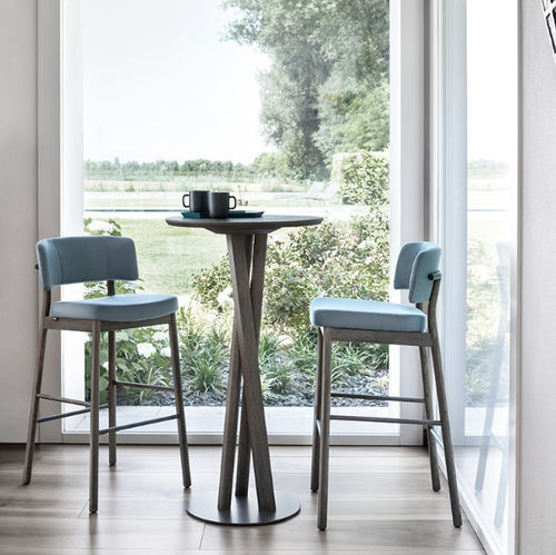 Современный барный табурет - MARLEN STOOL - Traba' - из ткани / с основанием из ясеня / 4 ножки