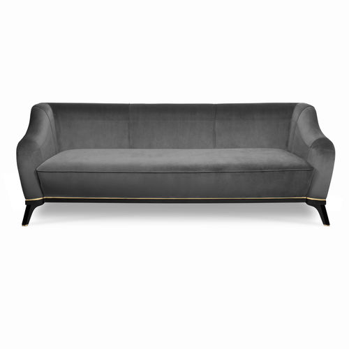 Современный диван - SABOTEUR - LUXXU MODERN DESIGN & LIVING - из бархата / из кожи / ручной работы