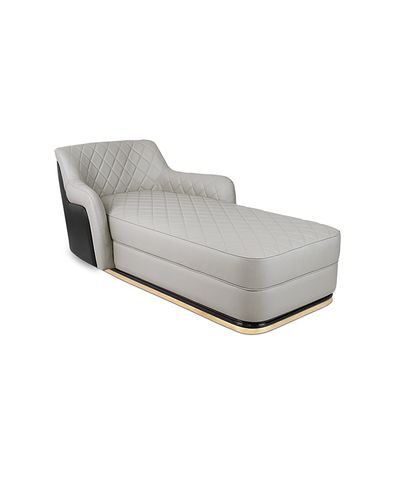 Современный шезлонг - CHARLA - LUXXU MODERN DESIGN & LIVING - из кожи / из латуни / белый