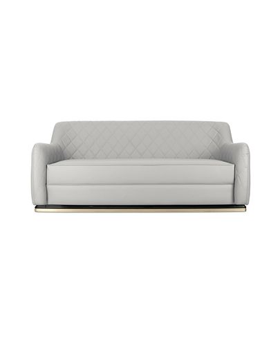 Современный диван - CHARLA - LUXXU MODERN DESIGN & LIVING - из искусственной кожи / из кожи / серый