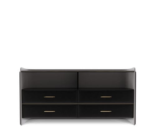 Современный комод -  CHARLA  - LUXXU MODERN DESIGN & LIVING - из дерева / из латуни / из кожи