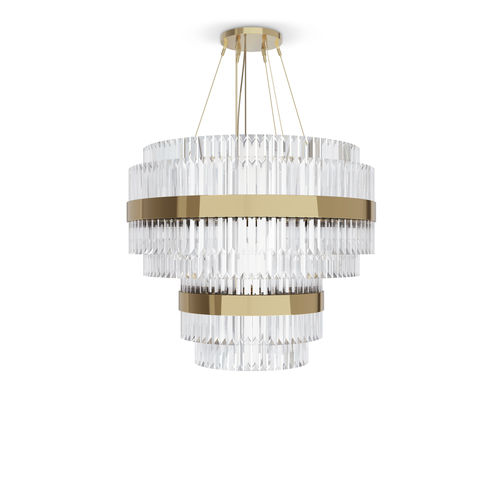 Современная люстра - LIBERTY ROUND - LUXXU MODERN DESIGN & LIVING - из кристалла / из латуни / для профессионального использования
