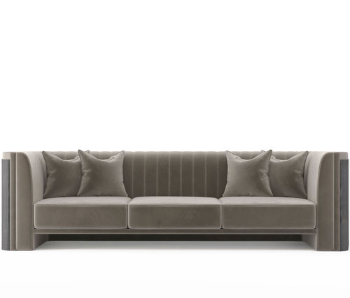 Современный диван - Algerone - LUXXU MODERN DESIGN & LIVING - из бархата / цвет по индивидуальному заказу / с основанием из латуни