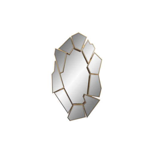 Настенное зеркало - CRACKLE - LUXXU MODERN DESIGN & LIVING - современное / из полированной латуни / позолоченное