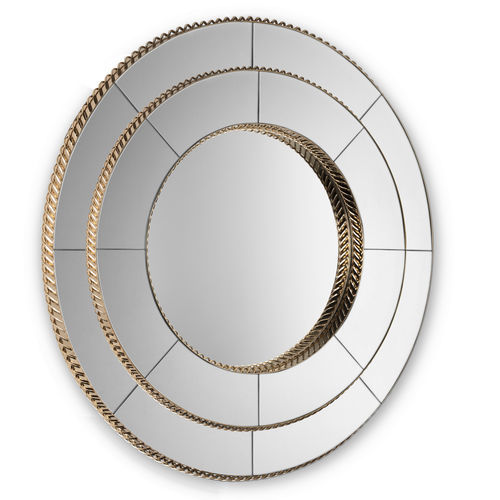 Настенное зеркало - Crown XL - LUXXU MODERN DESIGN & LIVING - современное / круглое / из позолоченной латуни