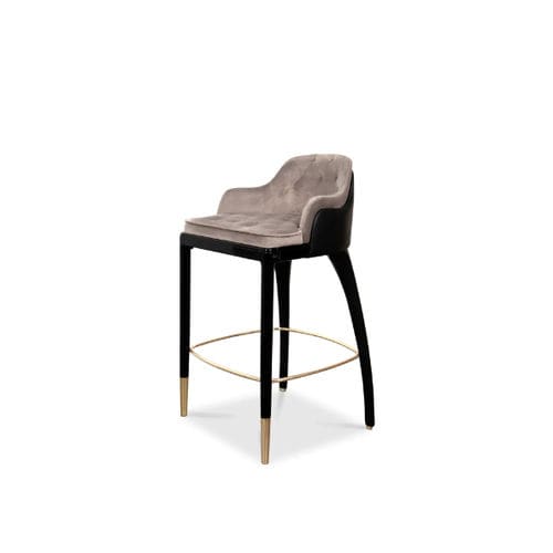 Современный барный стул - CHARLA  - LUXXU MODERN DESIGN & LIVING - для интерьера / из бархата / из кожи