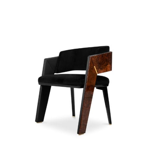 Современный cтул для столовых - GALEA - LUXXU MODERN DESIGN & LIVING - для интерьера / из бархата / из кожи