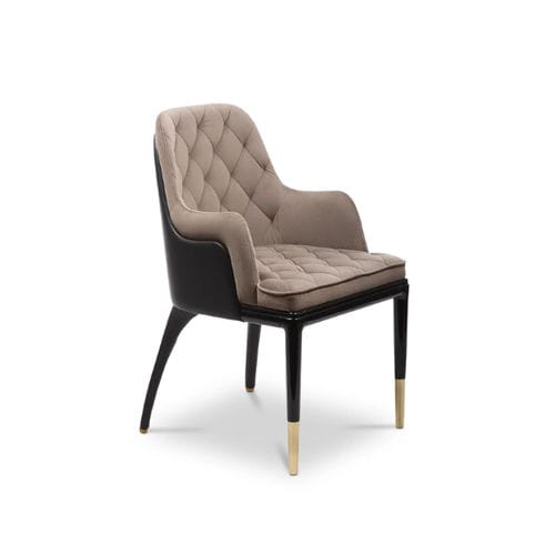 Современный cтул для столовых - CHARLA - LUXXU MODERN DESIGN & LIVING - для интерьера / из бархата / из кожи