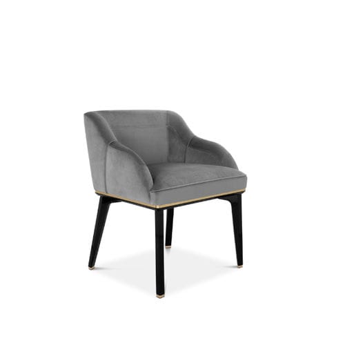 Современный cтул для столовых - SABOTEUR - LUXXU MODERN DESIGN & LIVING - для интерьера / из бархата / из полированной латуни