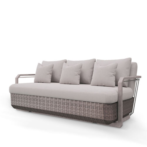 Современный диван - HAMPTON - LUXXU MODERN DESIGN & LIVING - для наружного применения / из ткани / с подлокотниками