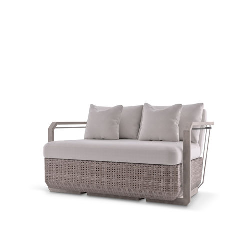 Современный диван - HAMPTON - LUXXU MODERN DESIGN & LIVING - для наружного применения / из ткани / с подлокотниками