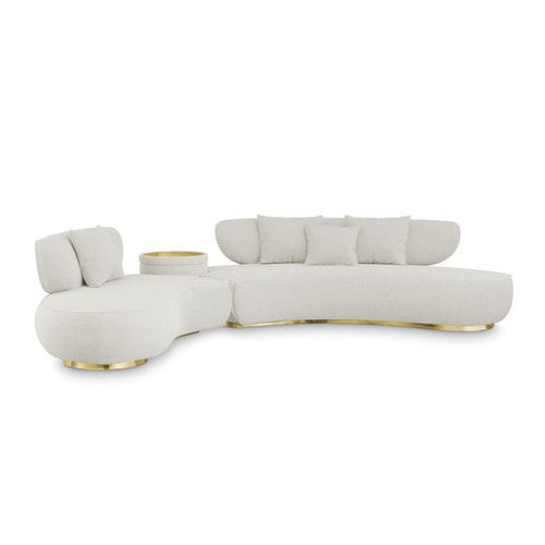 Полукруглый диван - TALIE - LUXXU MODERN DESIGN & LIVING - современный / из ткани / серый