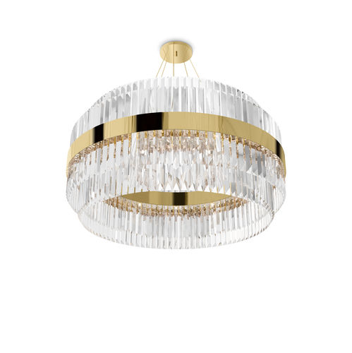 Современная люстра - LIBERTY - LUXXU MODERN DESIGN & LIVING - из кристалла / из позолоченной латуни / для профессионального использования