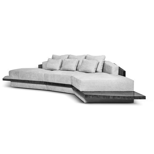 Угловой диван - ALGERONE - LUXXU MODERN DESIGN & LIVING - современный / из бархата / со съемной подушкой