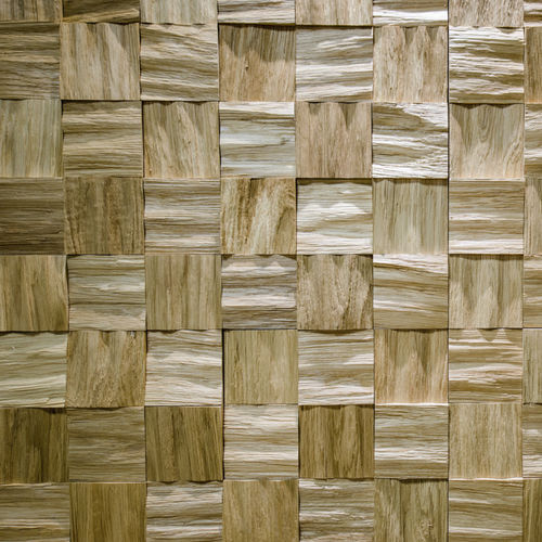 Облицовка из дерева - OAK SQUARE - Relief Walls - внутренняя / текстурированная / коричневая