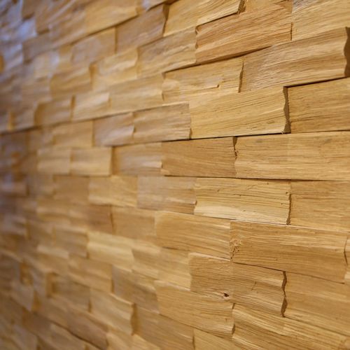 Облицовка из дерева - OAK BRICK - Relief Walls - внутренняя / текстурированная / коричневая