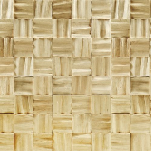 Облицовка из дерева - BIRCH SQUARE - Relief Walls - внутренняя / текстурированная / бежевая