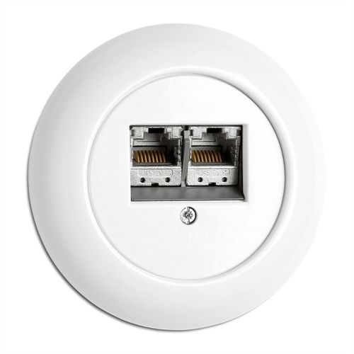 Розетка для компьютерной техники - ECOOME Interrupteurs et prises design - встраиваемая / из фарфора / современная