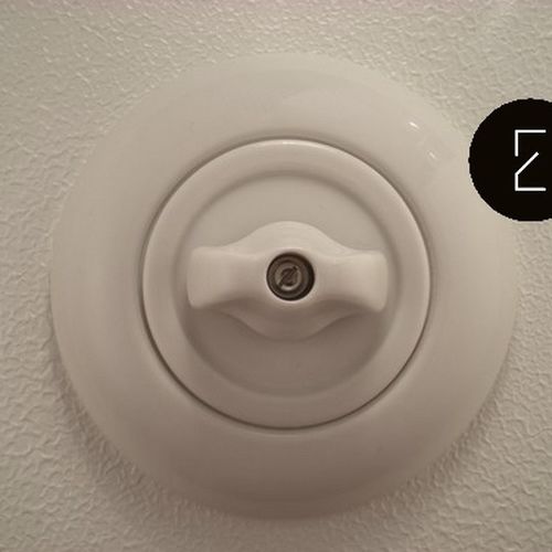Клавишный переключатель - ECOOME Interrupteurs et prises design - ротационный / встраиваемый / из фарфора