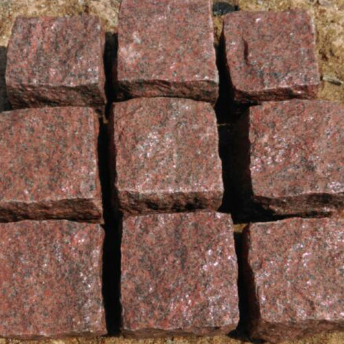 Напольная плитка из гранита - RED COBBLESTONE - Asian Stones - с возможным проездом транспорта / для пешеходных переходов / для общественных мест