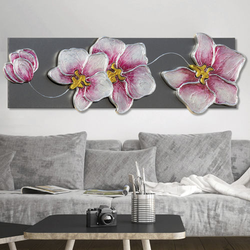 Декоративная картина из дерева - P4588   - PINTDECOR - с цветочным мотивом