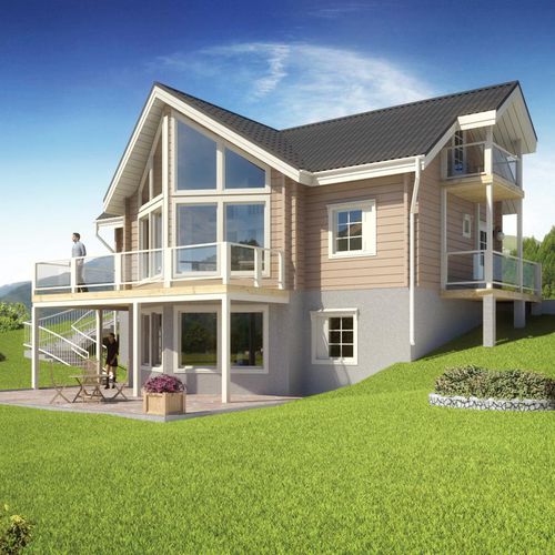 Сборный дом - TUNTURI : 223 - Artic House - экологический / современный / с террасой