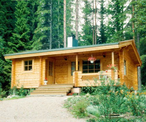 Сборный дом - OUNAS : 51-70 - Artic House - из штабелированного массивного лесоматериала / экологический / классический