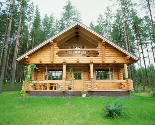 Сборный дом - ARTICHOME : 96 - Artic House - из штабелированного массивного лесоматериала / экологический / классический