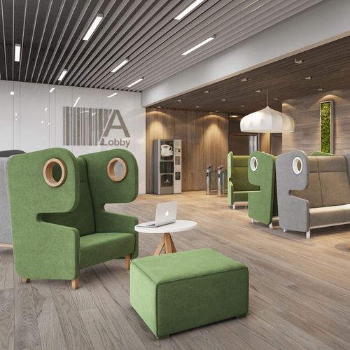 Современное кресло для посетителей - Packman - Mikomax Smart Office - из ткани / с высокой спинкой / обитое