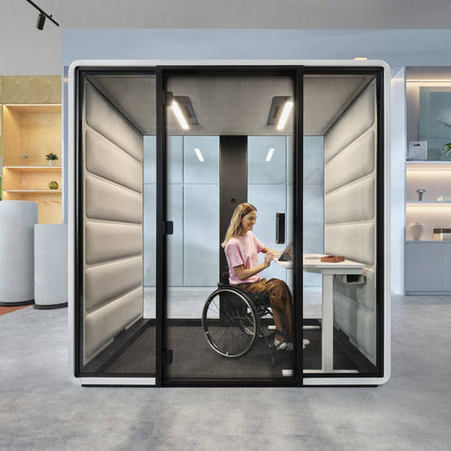 Акустическая рабочий стол POD - HushFree.Access.M - Mikomax Smart Office - эргономичная / для 1 человека / для 2 человек