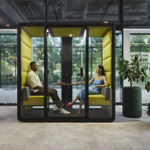 Акустическая рабочий стол POD - HushFree.XM - Mikomax Smart Office - с застекленной дверью / эргономичная / для 2 человек