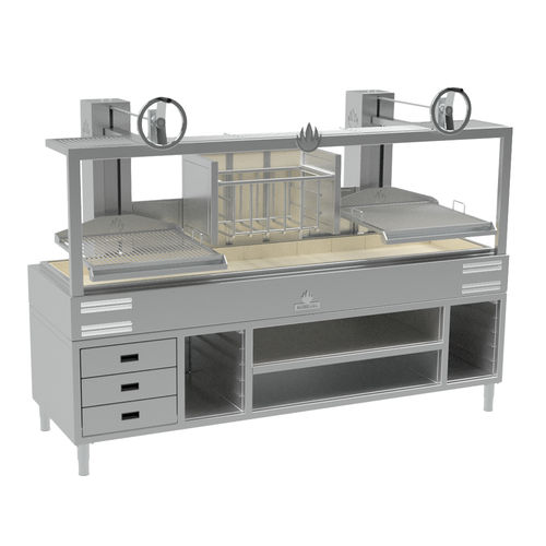 Гриль на угле - PARRILLA GMB 252 FIRE - Mibrasa Charcoal Oven SL - на столешнице / для профессиональной кухни