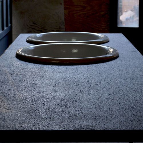 Рабочая поверхность из лавового камня - BASALTIC - Ceramiche Militello art & design S.R.L - для кухни / для ванной комнаты / серая
