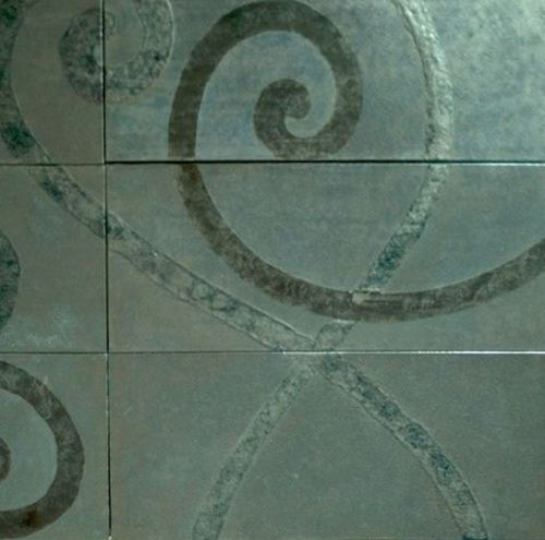 Плитка из вулканической лавы - BASALTIC : MAIOLICATA ARGENTO COPIA - Ceramiche Militello art & design S.R.L - для интерьера / настенная / напольная